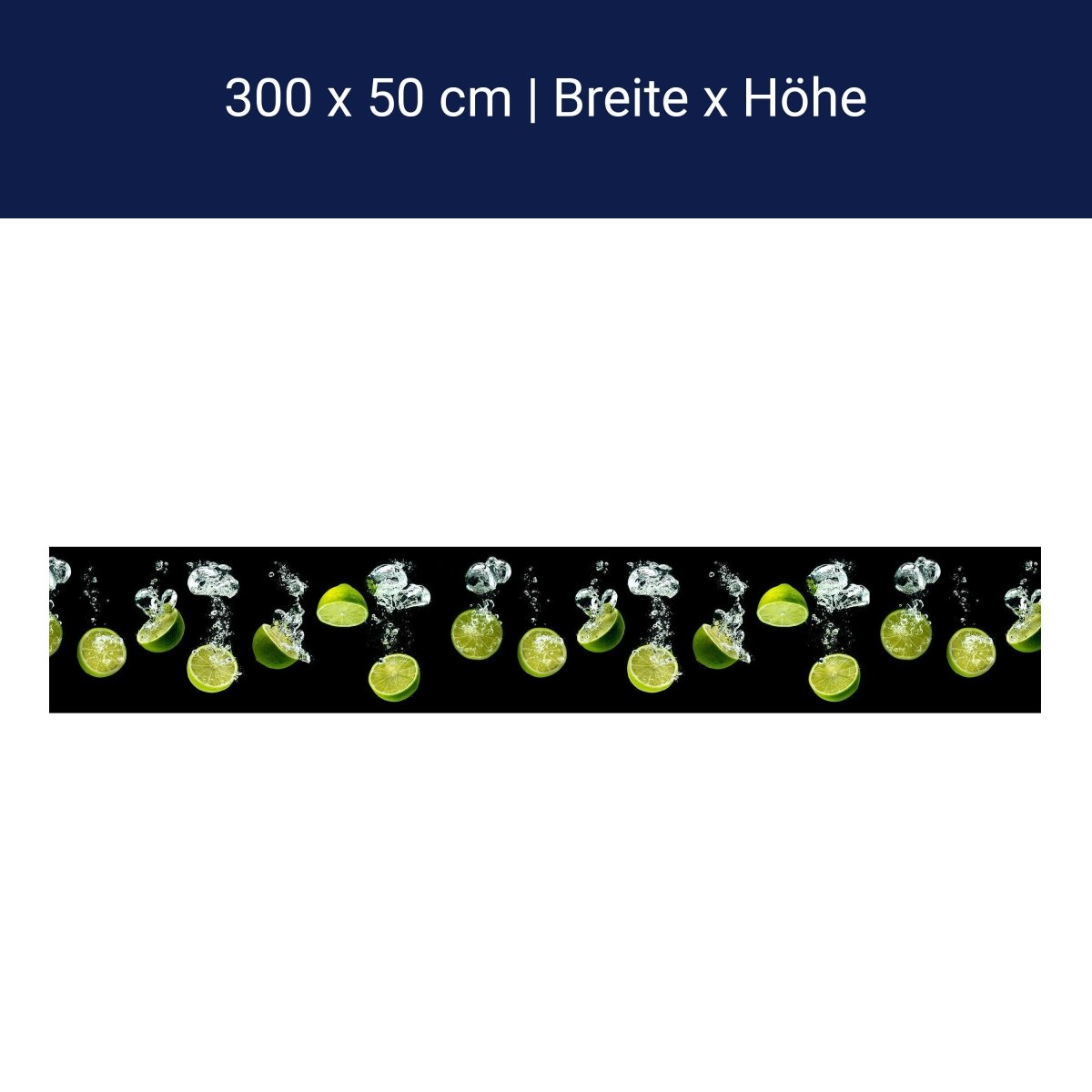 Panorama-Fototapete Obst im Wasser, Luftblasen M0016 Panorama-Fototapete Obst im Wasser, Luftblasen M0016