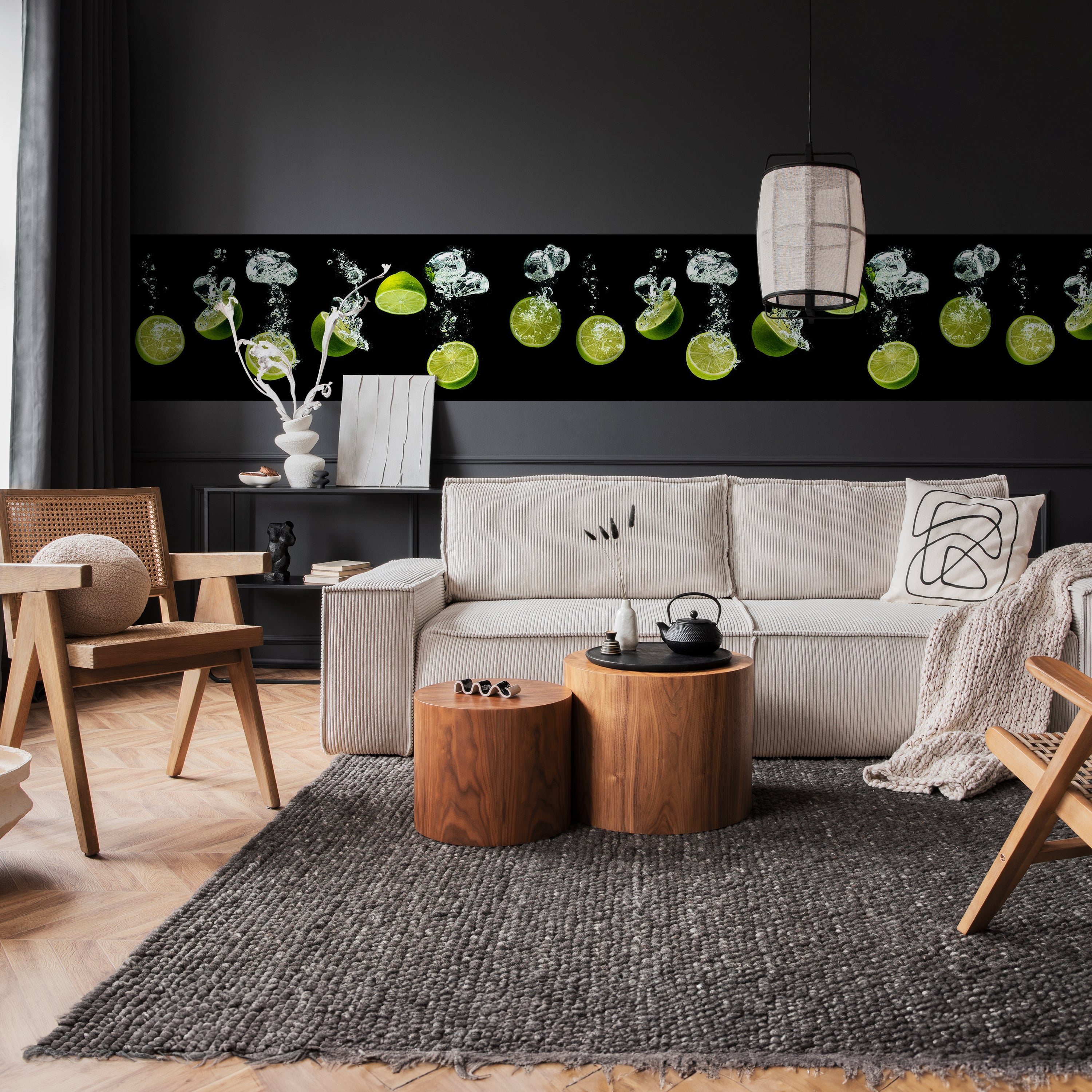 Panorama-Fototapete Obst im Wasser, Luftblasen M0016 - Bild 2 Panorama-Fototapete Obst im Wasser, Luftblasen M0016 - Bild 2