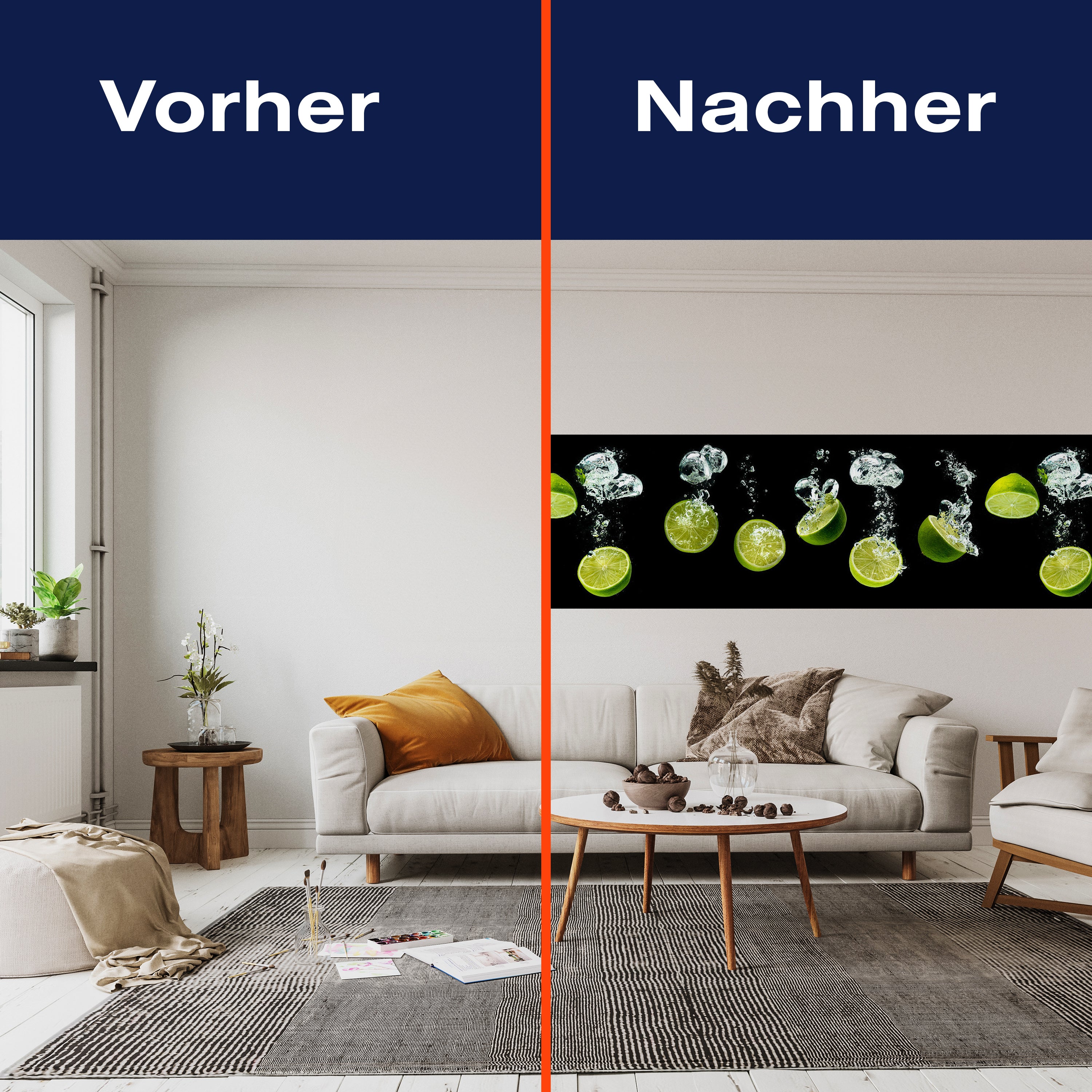 Panorama-Fototapete Obst im Wasser, Luftblasen M0016 - Bild 3 Panorama-Fototapete Obst im Wasser, Luftblasen M0016 - Bild 3