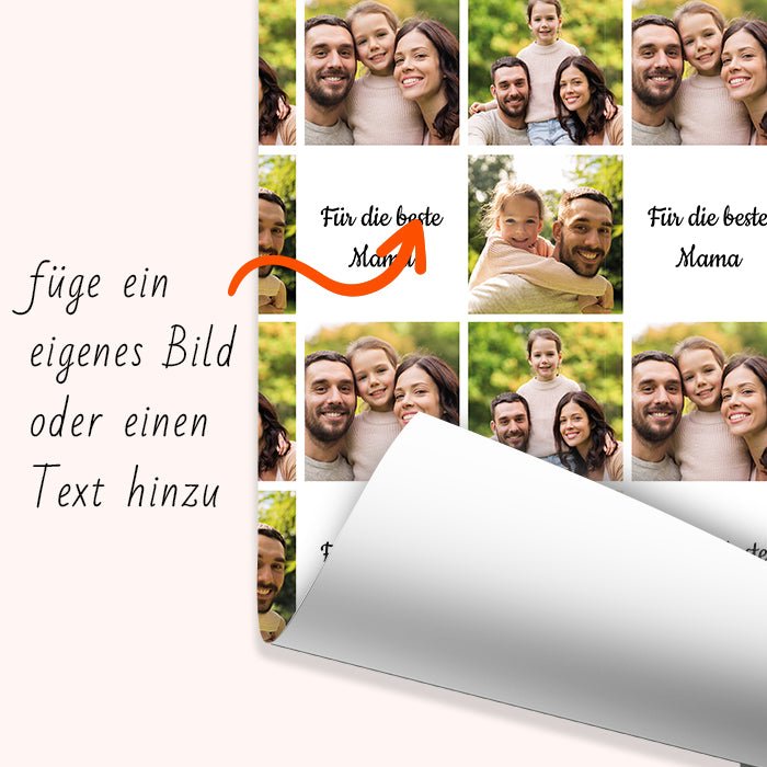 Geschenkpapier personalisiert Geschenkpapier Collage 4 Fotos Quadrat - Bild 6 Geschenkpapier personalisiert Geschenkpapier Collage 4 Fotos Quadrat - Bild 6
