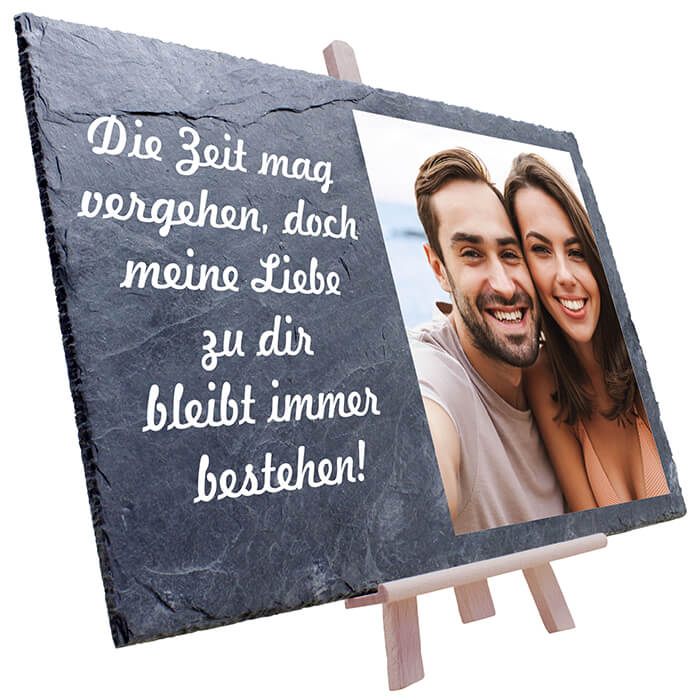 Schieferplatte mit Staffelei und Spruch M0020 - Bild 3 Schieferplatte mit Staffelei und Spruch M0020 - Bild 3