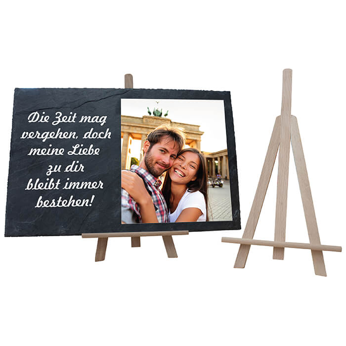 Schieferplatte mit Staffelei und Spruch M0020 - Bild 4 Schieferplatte mit Staffelei und Spruch M0020 - Bild 4