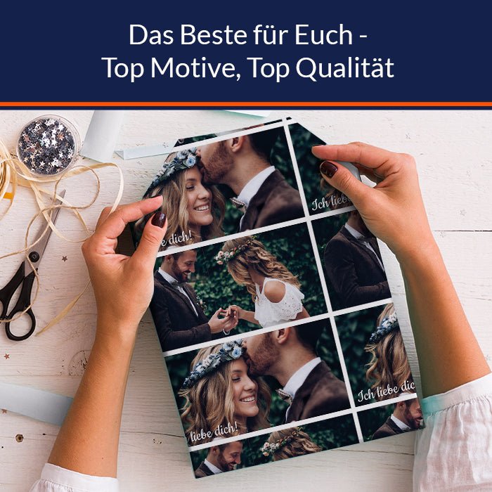 Geschenkpapier personalisiert Geschenkpapier Collage 2 Fotos Rechteck - Bild 5