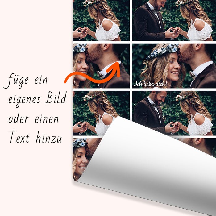 Geschenkpapier personalisiert Geschenkpapier Collage 2 Fotos Rechteck - Bild 6