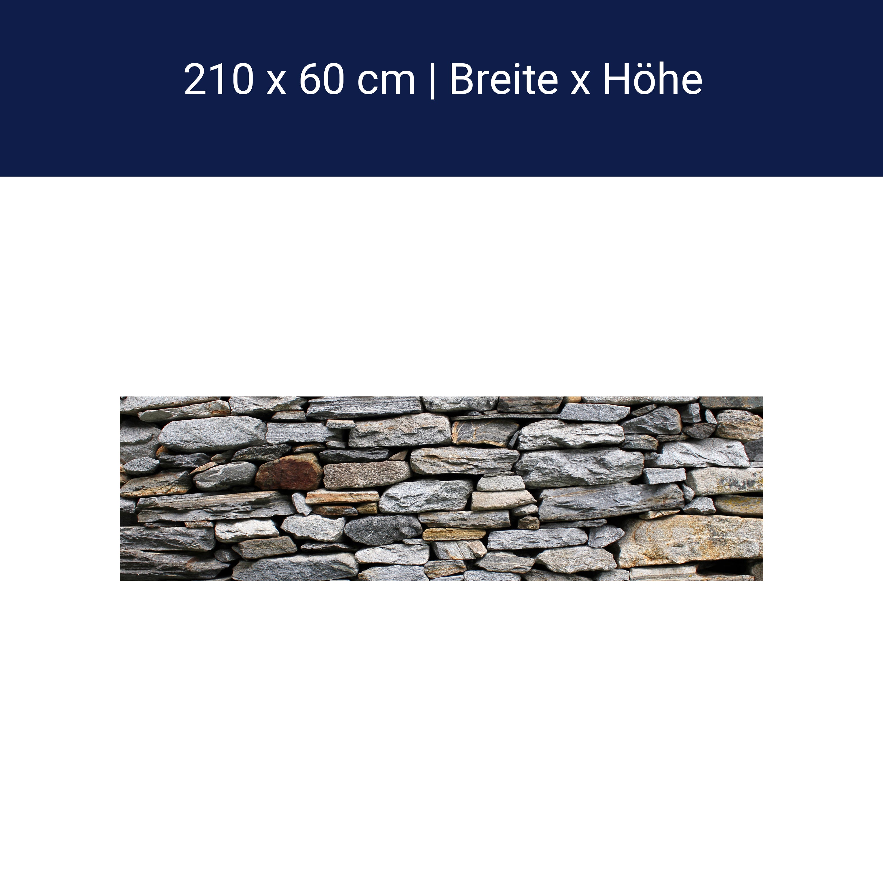 Küchenrückwand Steinmauer Grau M0022