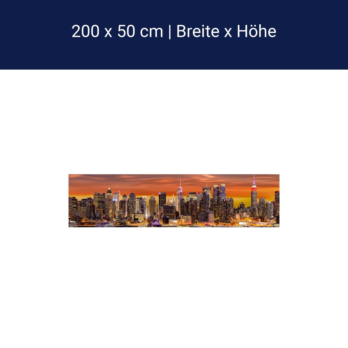 Panorama-Fototapete New York bei Sonnenuntergang M0022 Panorama-Fototapete New York bei Sonnenuntergang M0022