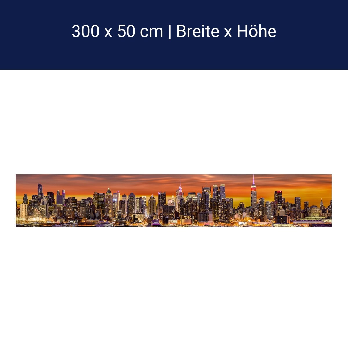 Panorama-Fototapete New York bei Sonnenuntergang M0022 Panorama-Fototapete New York bei Sonnenuntergang M0022