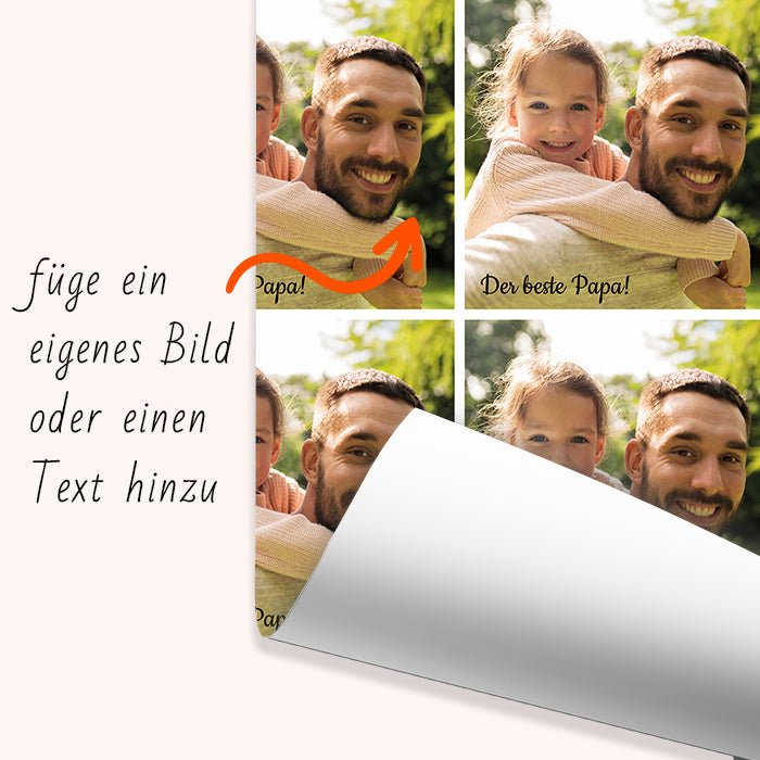 Geschenkpapier personalisiert Geschenkpapier 1 Foto Quadrat - Bild 6 Geschenkpapier personalisiert Geschenkpapier 1 Foto Quadrat - Bild 6
