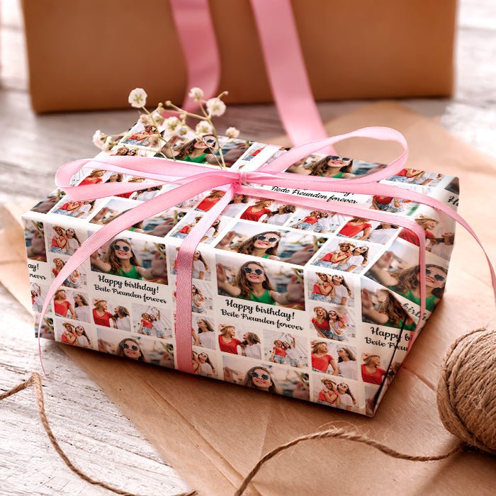 Geschenkpapier personalisiert Geschenkpapier 6 Fotos Quadrat - Bild 3 Geschenkpapier personalisiert Geschenkpapier 6 Fotos Quadrat - Bild 3