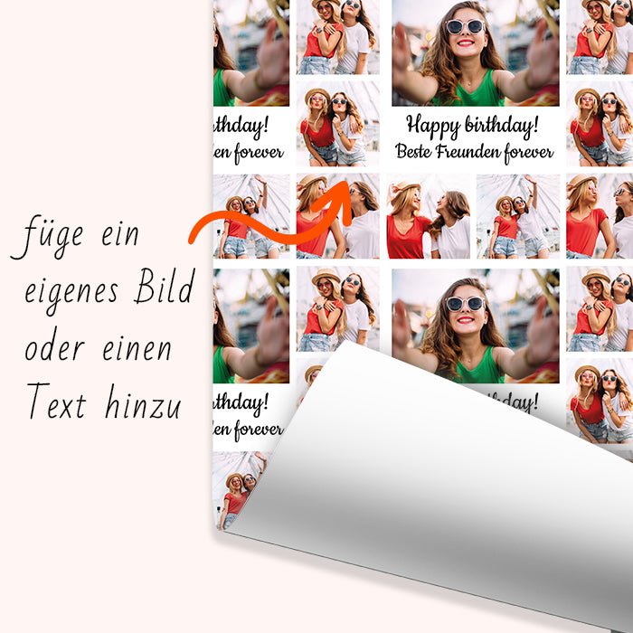 Geschenkpapier personalisiert Geschenkpapier 6 Fotos Quadrat - Bild 6 Geschenkpapier personalisiert Geschenkpapier 6 Fotos Quadrat - Bild 6