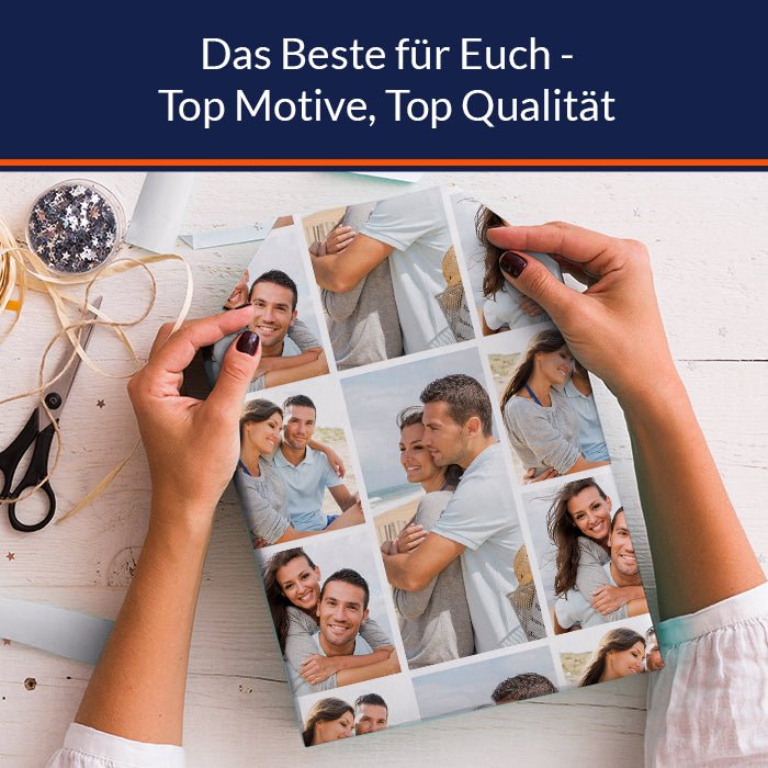 Geschenkpapier personalisiert Geschenkpapier 4 Fotos Quadrat Rechteck - Bild 5