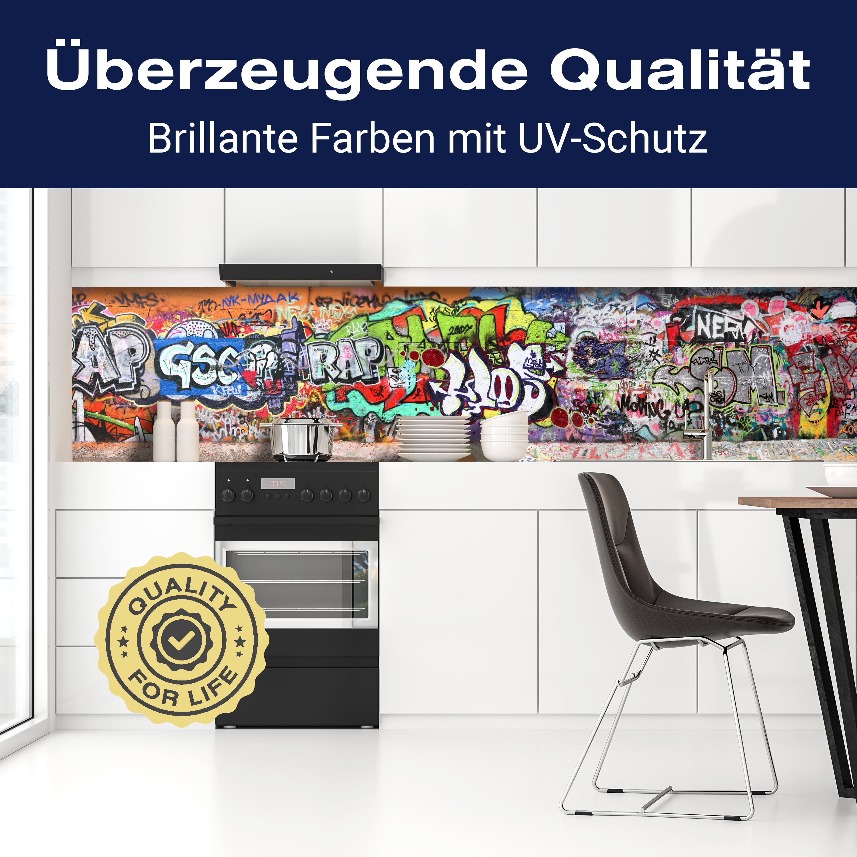 Küchenrückwand Graffiti 1 M0025 entdecken - Bild 2 Küchenrückwand Graffiti 1 M0025 entdecken - Bild 2