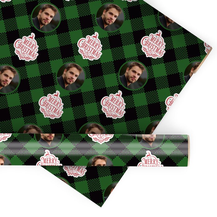 Geschenkpapier personalisiert Geschenkpapier Merry Christmas kariert M0026 - Bild 1 Geschenkpapier personalisiert Geschenkpapier Merry Christmas kariert M0026 - Bild 1