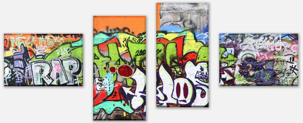 Leinwandbild Mehrteiler Graffiti 2 M0026 Leinwandbild Mehrteiler Graffiti 2 M0026