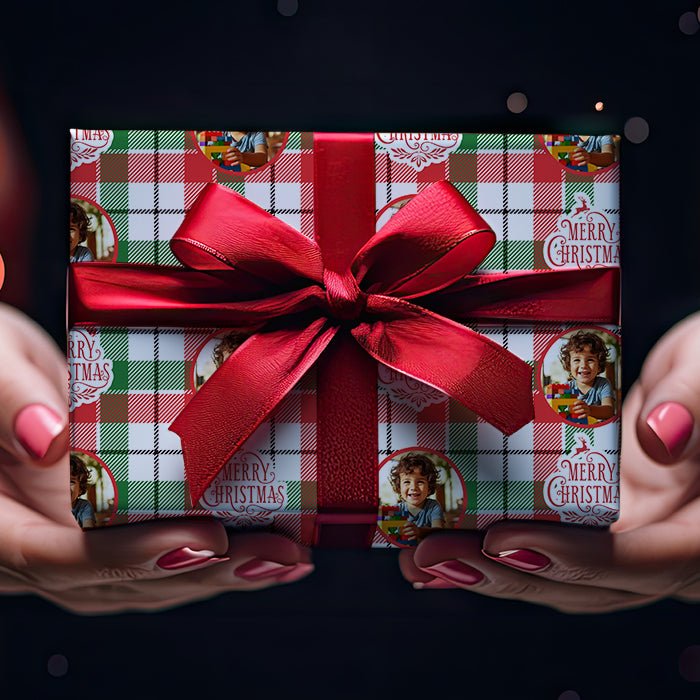 Geschenkpapier personalisiert Geschenkpapier Merry Christmas kariert M0027 - Bild 4 Geschenkpapier personalisiert Geschenkpapier Merry Christmas kariert M0027 - Bild 4