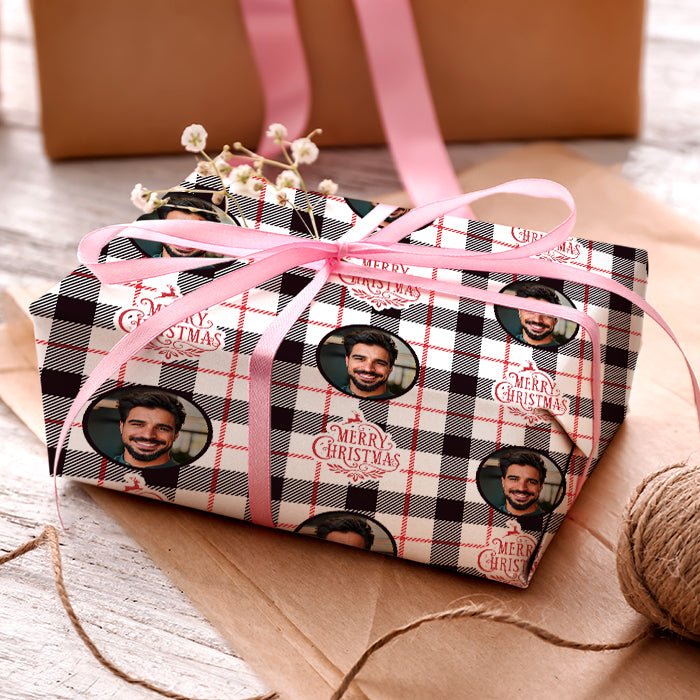 Geschenkpapier personalisiert Geschenkpapier Merry Christmas schwarz kariert M0028 - Bild 3 Geschenkpapier personalisiert Geschenkpapier Merry Christmas schwarz kariert M0028 - Bild 3