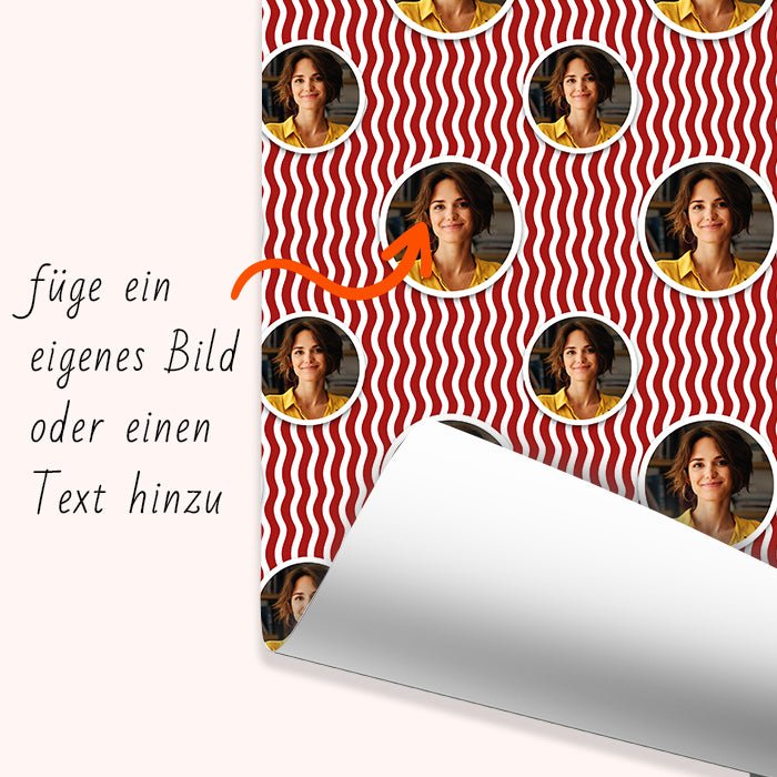 Geschenkpapier personalisiert Geschenkpapier rote Wellen M0032 - Bild 6 Geschenkpapier personalisiert Geschenkpapier rote Wellen M0032 - Bild 6