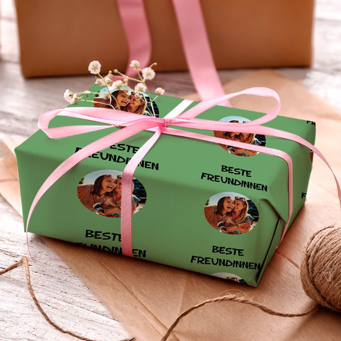 Geschenkpapier personalisiert Geschenkpapier grün Foto Text M0033 - Bild 3 Geschenkpapier personalisiert Geschenkpapier grün Foto Text M0033 - Bild 3