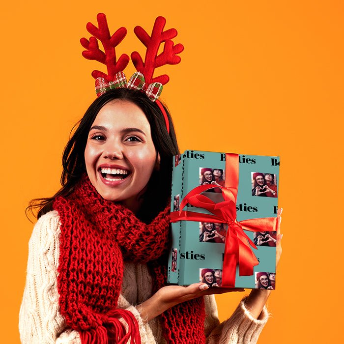 Geschenkpapier personalisiert Geschenkpapier blau Foto Text M0036 - Bild 2 Geschenkpapier personalisiert Geschenkpapier blau Foto Text M0036 - Bild 2