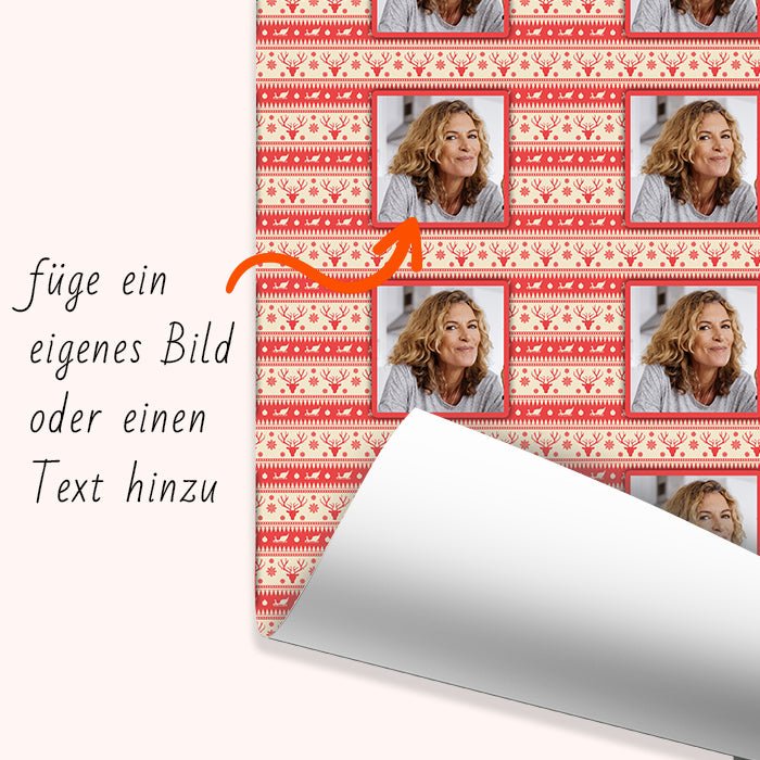 Geschenkpapier personalisiert Geschenkpapier Rentier Foto M0037 - Bild 6