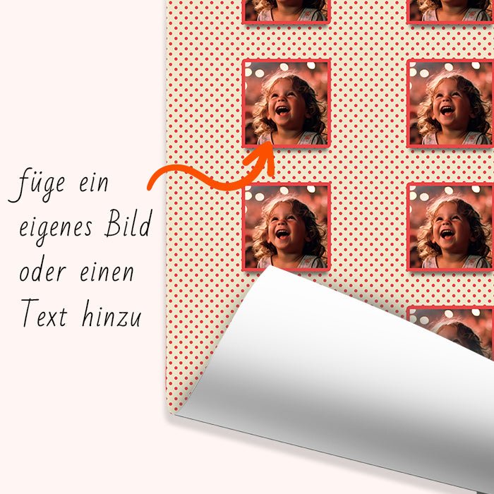 Geschenkpapier personalisiert Geschenkpapier Punkte Foto M0038 - Bild 6