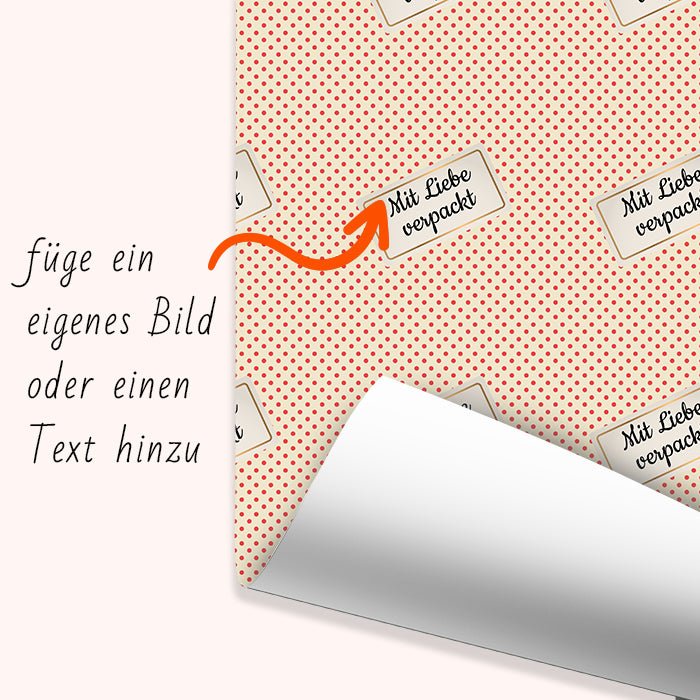 Geschenkpapier personalisiert Geschenkpapier Punkte Text M0039 - Bild 6