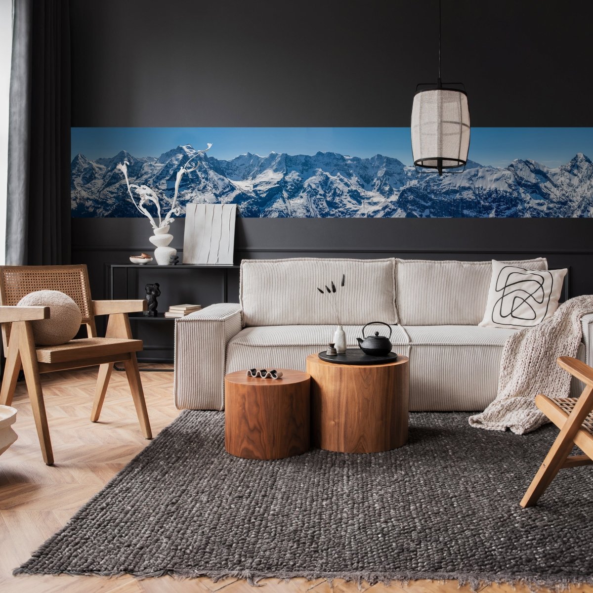 Panorama-Fototapete verschneite Schweizer Alpen M0041 - Bild 2 Panorama-Fototapete verschneite Schweizer Alpen M0041 - Bild 2