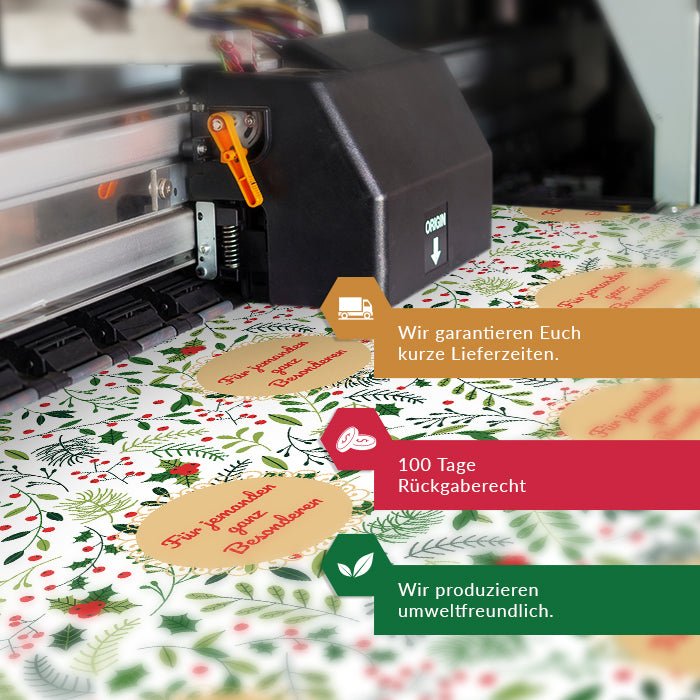 Geschenkpapier personalisiert Geschenkpapier Weihnachten Stechpalme Text M0046 - Bild 7