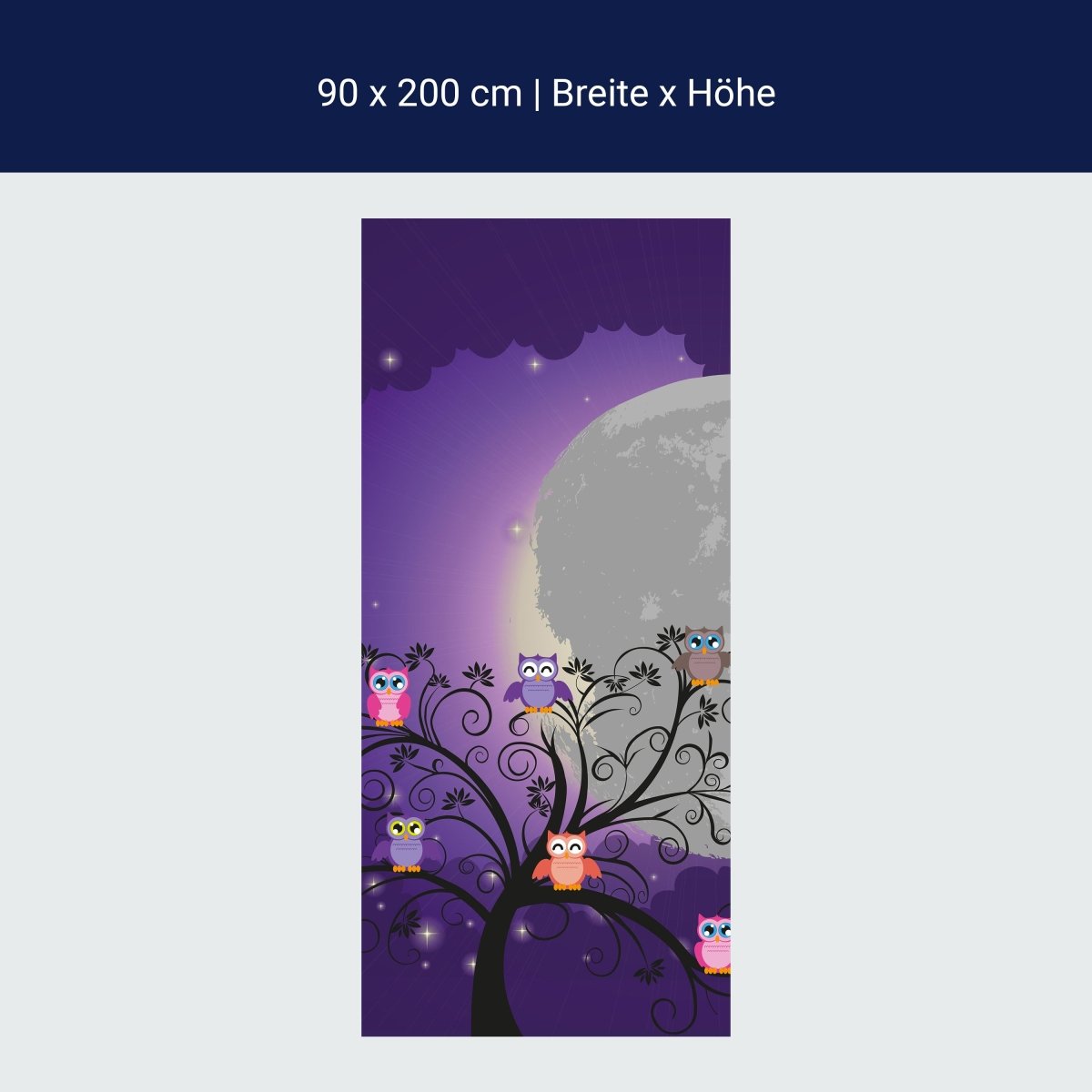 Duschwand Eulen auf einem Baum M0049 Duschwand Eulen auf einem Baum M0049