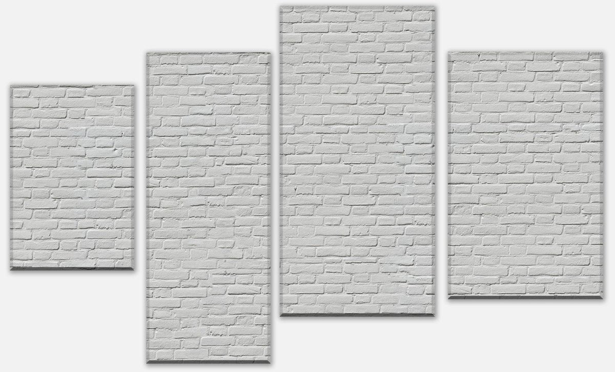 Leinwandbild Mehrteiler weisser Backstein M0050 Leinwandbild Mehrteiler weisser Backstein M0050