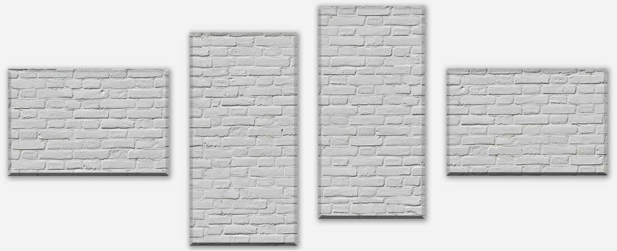 Leinwandbild Mehrteiler weisser Backstein M0050 Leinwandbild Mehrteiler weisser Backstein M0050