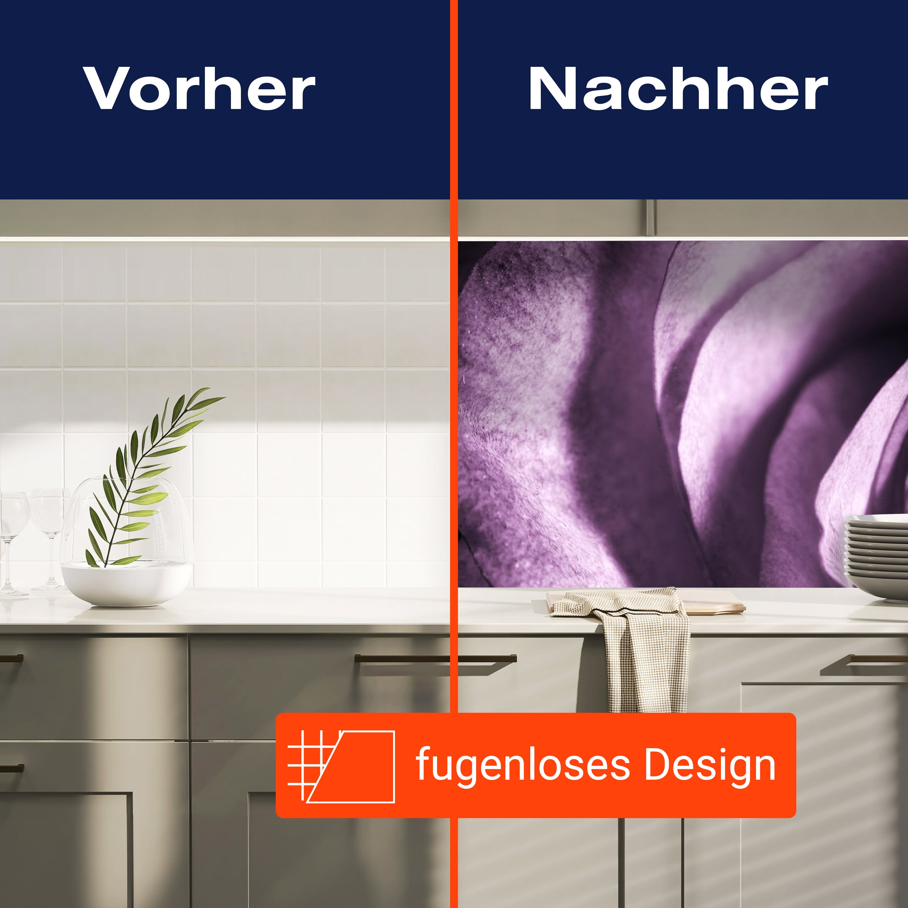 Küchenrückwand violette Rose M0051 entdecken - Bild 9 Küchenrückwand violette Rose M0051 entdecken - Bild 9