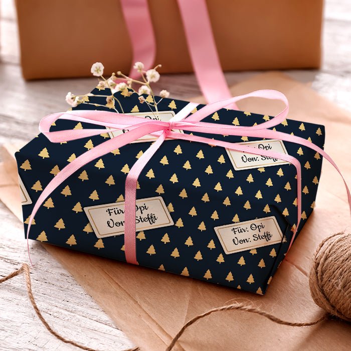 Geschenkpapier personalisiert Geschenkpapier Weihnachten Tannenbaum blau Text M0053 - Bild 3 Geschenkpapier personalisiert Geschenkpapier Weihnachten Tannenbaum blau Text M0053 - Bild 3