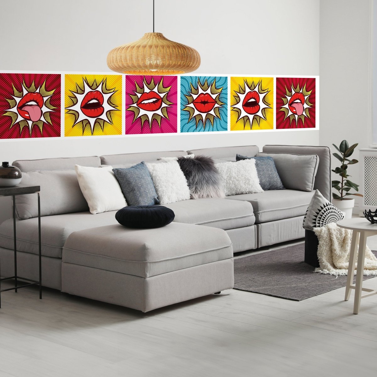 Panorama-Fototapete Pop-Art Lippen M0056 - Bild 1 Panorama-Fototapete Pop-Art Lippen M0056 - Bild 1