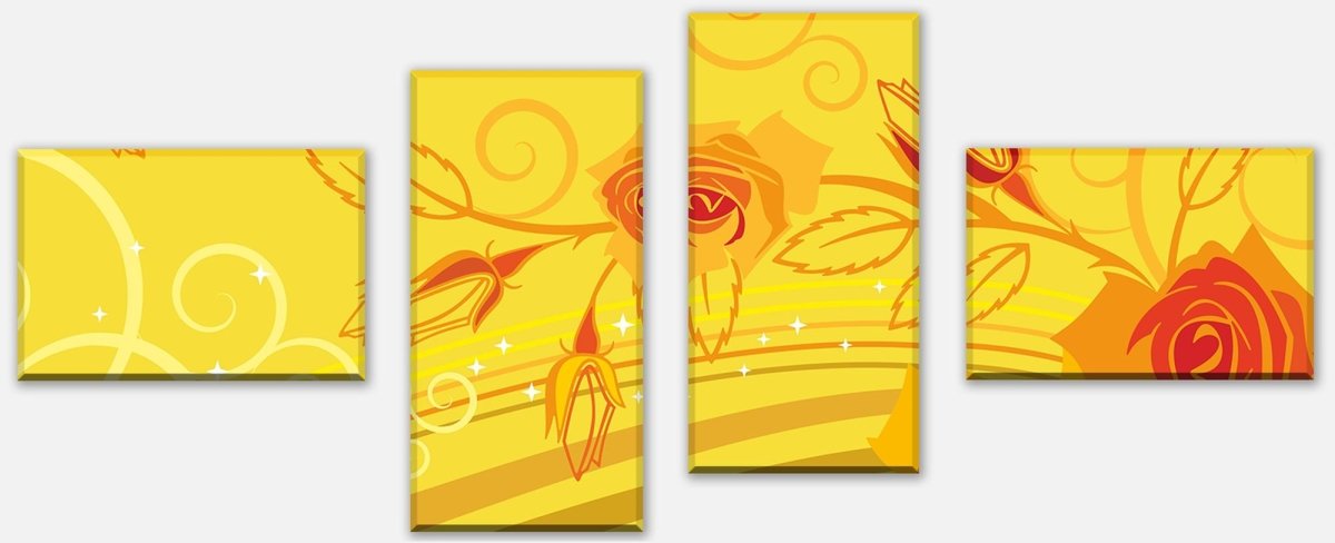 Leinwandbild Mehrteiler Diana Floral Blüten M0060 Leinwandbild Mehrteiler Diana Floral Blüten M0060