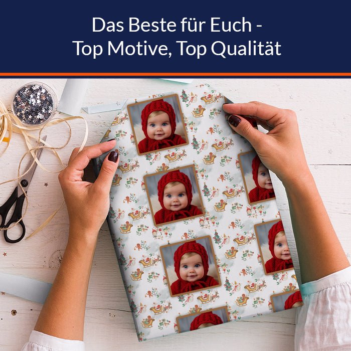 Geschenkpapier personalisiert Geschenkpapier Weihnachten Elfen Foto M0061 - Bild 5 Geschenkpapier personalisiert Geschenkpapier Weihnachten Elfen Foto M0061 - Bild 5