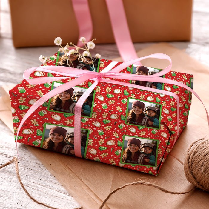 Geschenkpapier personalisiert Geschenkpapier Weihnachten Pfefferkuchen Foto M0062 - Bild 3