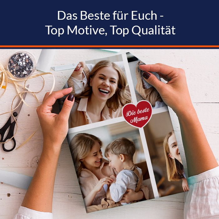 Geschenkpapier personalisiert Geschenkpapier Collage Beste Mama 4 Fotos M0066 - Bild 5 Geschenkpapier personalisiert Geschenkpapier Collage Beste Mama 4 Fotos M0066 - Bild 5