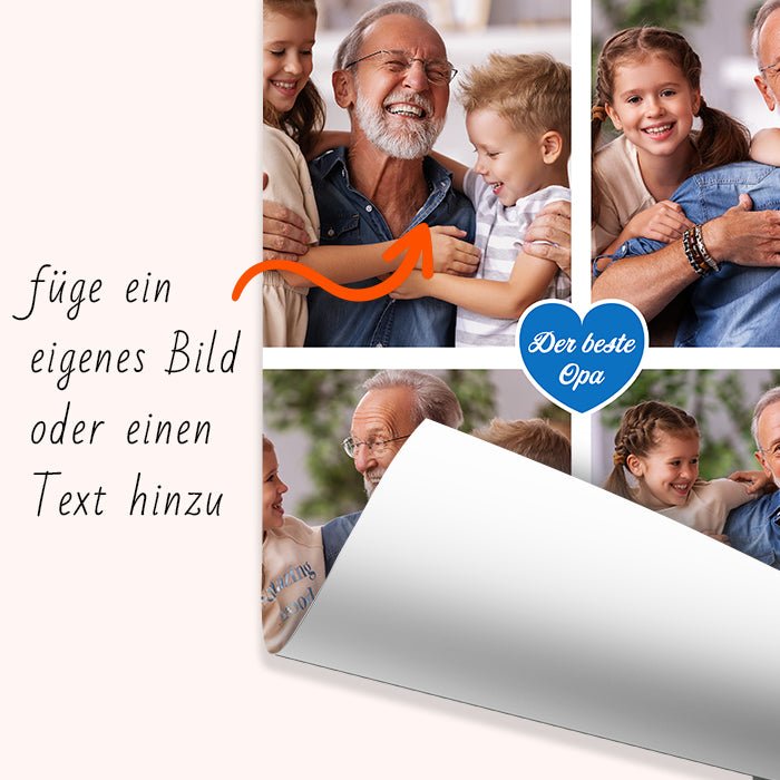 Geschenkpapier personalisiert Geschenkpapier Collage Bester Opa 4 Fotos M0070 - Bild 6 Geschenkpapier personalisiert Geschenkpapier Collage Bester Opa 4 Fotos M0070 - Bild 6