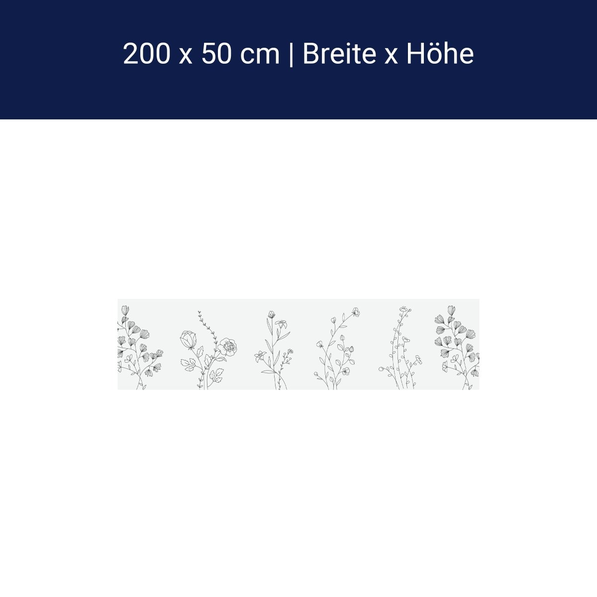 Panorama-Fototapete Minimalistische Blumen M0072 Panorama-Fototapete Minimalistische Blumen M0072