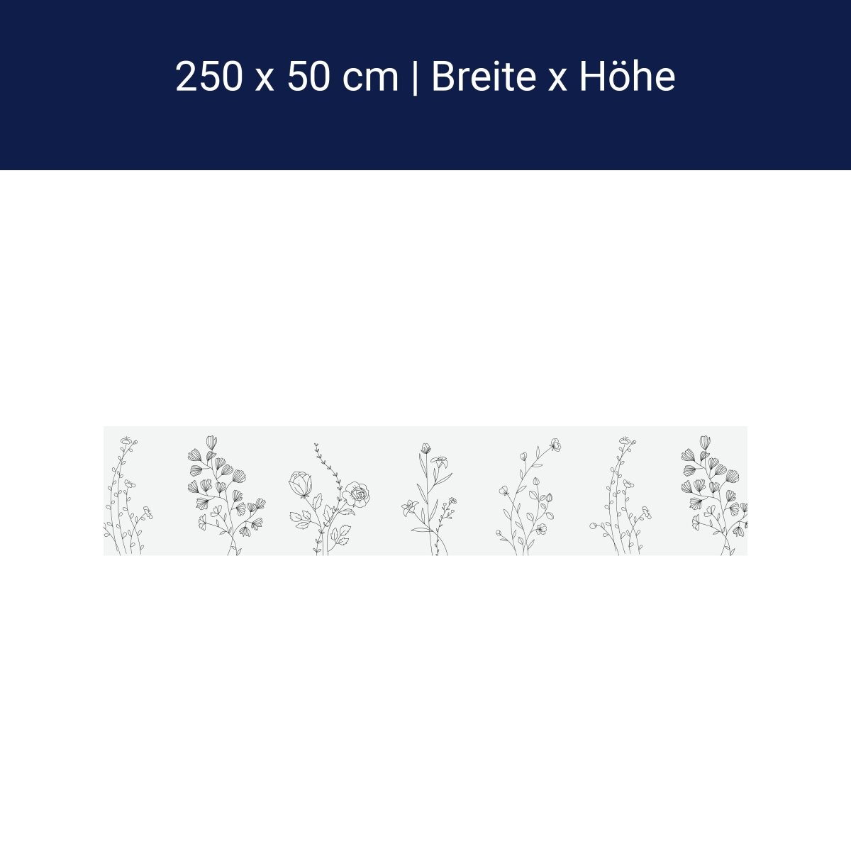 Panorama-Fototapete Minimalistische Blumen M0072 Panorama-Fototapete Minimalistische Blumen M0072