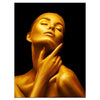 Wandbild Acrylglas Gold collection, Frau in Gold, rote Nägel, Edel M0074