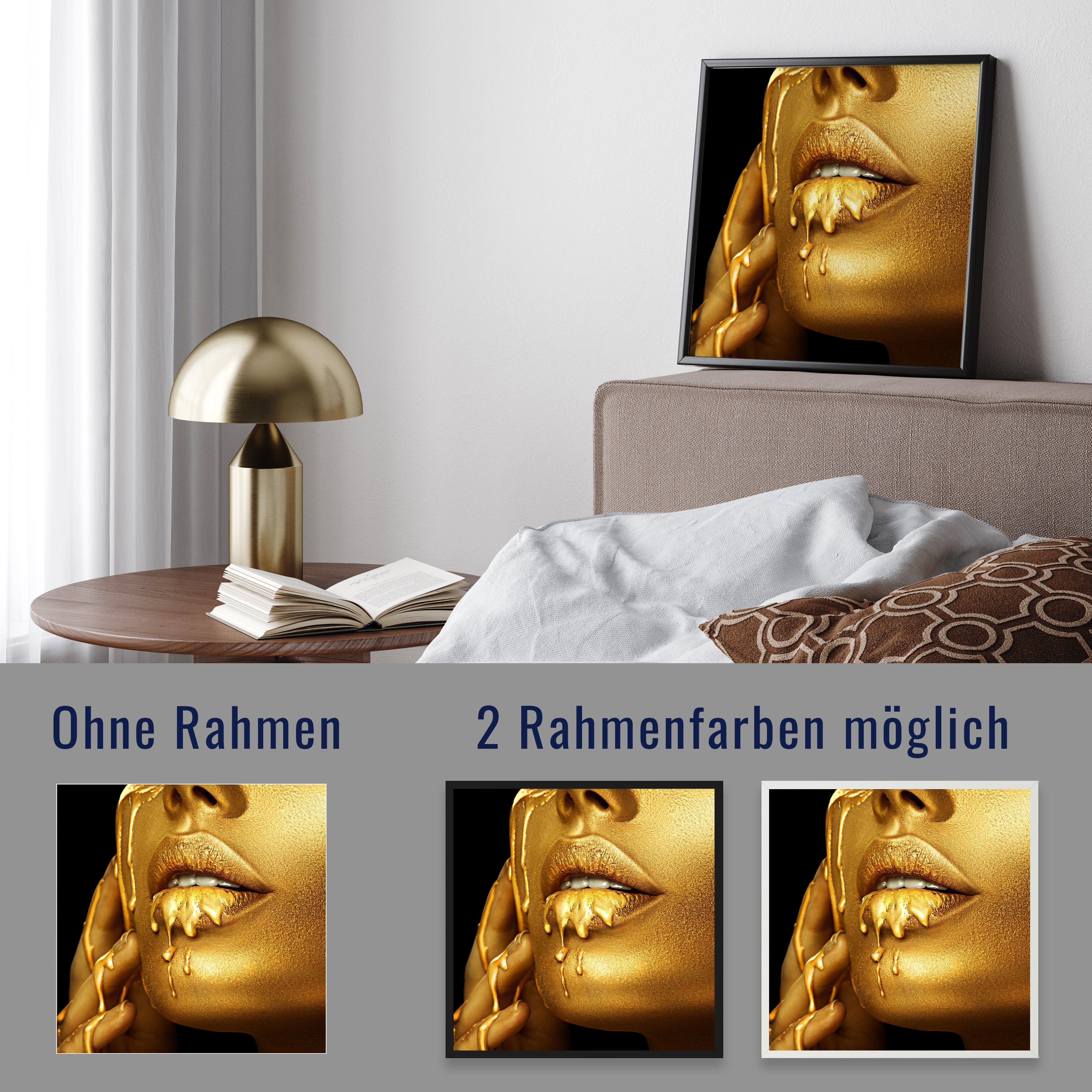 wandmotiv24 Poster, Poster - Gold - M0075 - Bild 4