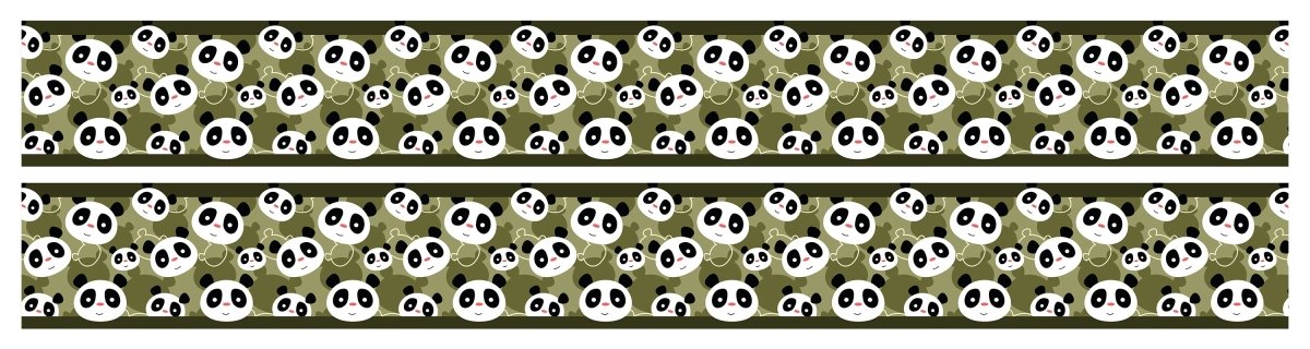 Bordüre Panda grün M0083 entdecken - Bild 2