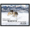 Poster Wolfsrudel, niemals allein, Wölfe, Wolf, Berge, Tiere M0083