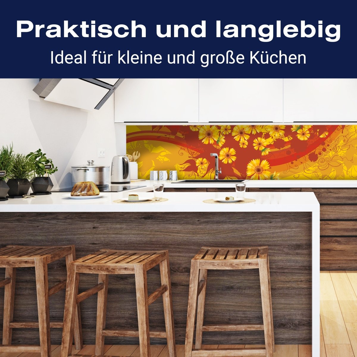 Küchenrückwand Sophie Blüten M0086 entdecken - Bild 3 Küchenrückwand Sophie Blüten M0086 entdecken - Bild 3