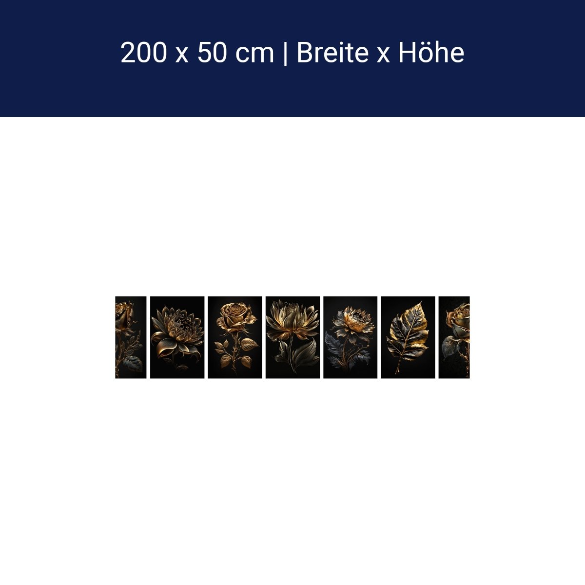 Panorama-Fototapete Goldene Blumen M0086 Panorama-Fototapete Goldene Blumen M0086