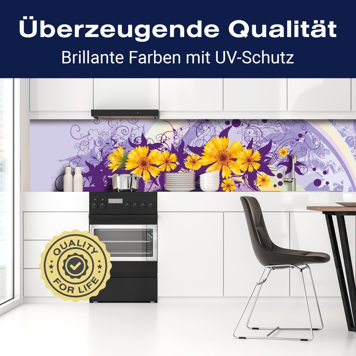 Küchenrückwand Franziska Blüten M0087 entdecken - Bild 2 Küchenrückwand Franziska Blüten M0087 entdecken - Bild 2