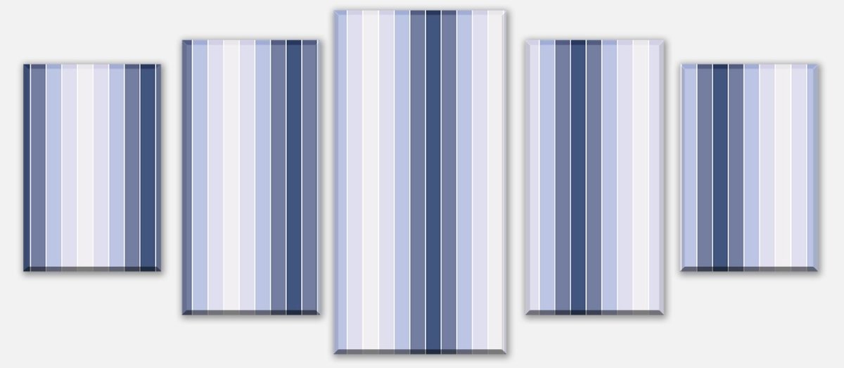 Leinwandbild Mehrteiler Mattes Blau Muster M0088 entdecken - Bild 1