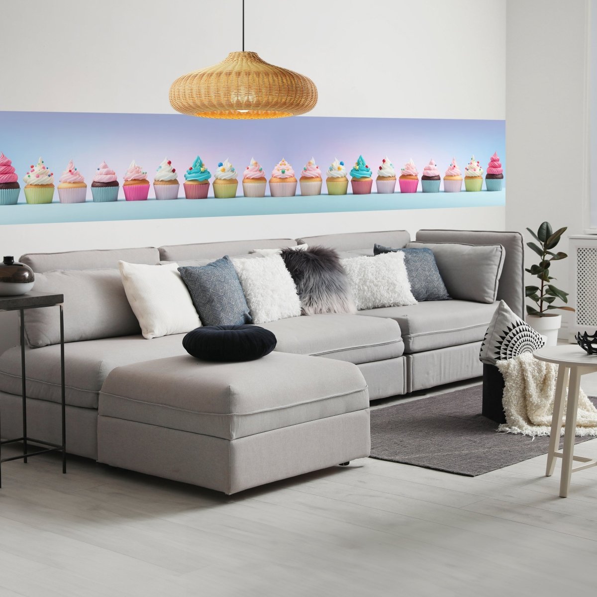 Panorama-Fototapete bunte Cupcakes M0095 - Bild 1 Panorama-Fototapete bunte Cupcakes M0095 - Bild 1